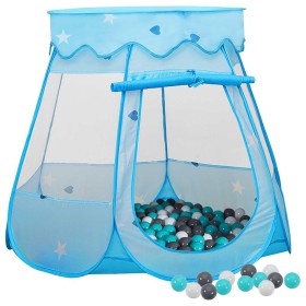 Tienda de juegos para niños con 250 bolas azul 102x102x82
