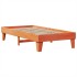Estructura de cama sin colchón madera de pino marrón 90x200