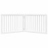 Puerta para perros plegable 2 paneles madera álamo blanca