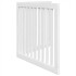 Puerta para perros plegable 2 paneles madera álamo blanca