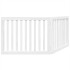 Puerta para perros plegable 2 paneles madera álamo blanca