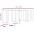 Puerta para perros plegable 2 paneles madera álamo blanca