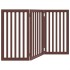 Puerta para perros plegable 3 paneles madera álamo marrón