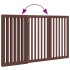Puerta para perros plegable 3 paneles madera álamo marrón