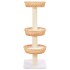 Rascador para gatos con poste de sisal madera natural de