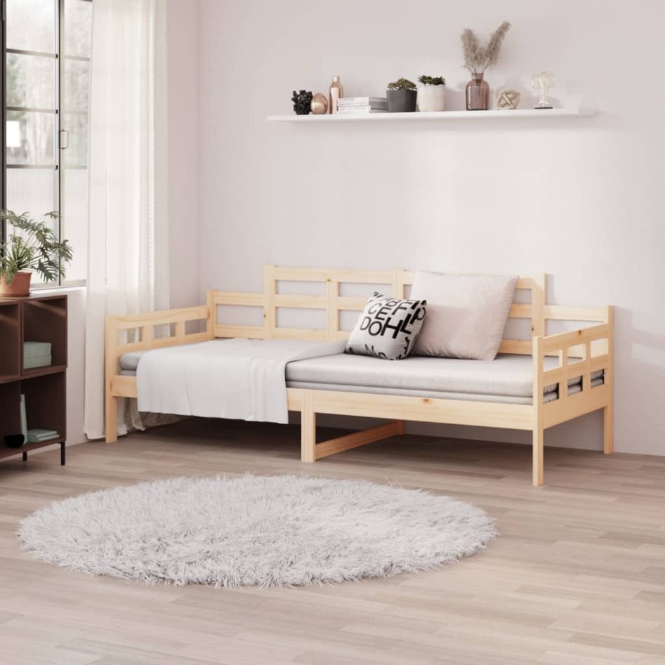Sofá cama sin colchón madera maciza de pino 90x200