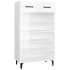 Mueble zapatero madera contrachapada blanco brillo 60x35x105