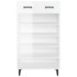 Mueble zapatero madera contrachapada blanco brillo 60x35x105