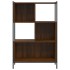 Estantería madera de ingeniería marrón roble 72x28x109
