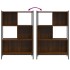 Estantería madera de ingeniería marrón roble 72x28x109