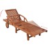 Tumbona ajustable con mesita madera maciza de