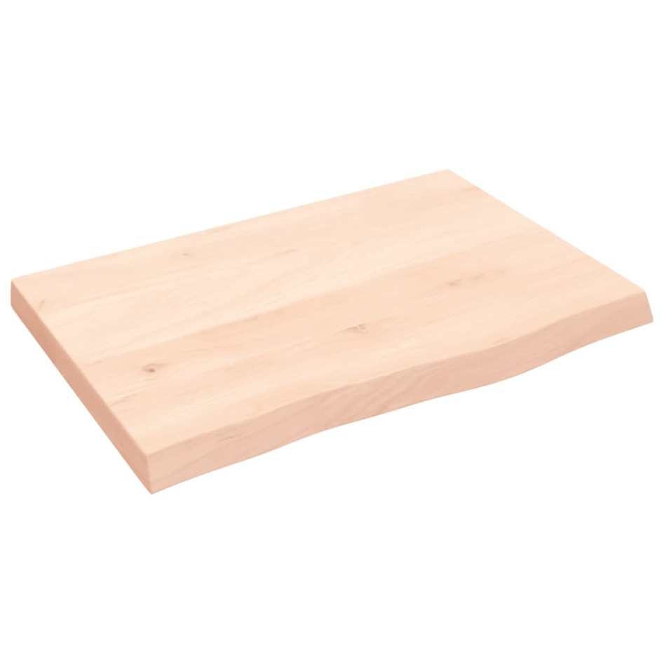 Tablero de mesa madera maciza roble sin tratar 60x40x(2-4)
