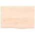 Tablero de mesa madera maciza roble sin tratar 60x40x(2-4)