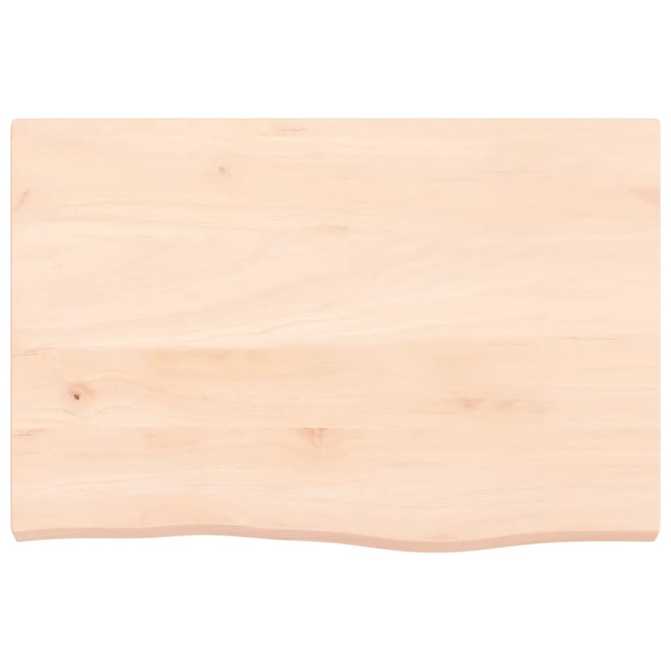 Tablero de mesa madera maciza roble sin tratar 60x40x(2-4)