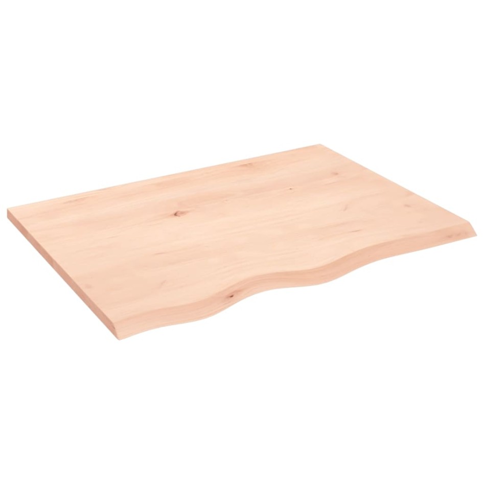 Tablero de mesa madera maciza de roble sin tratar 80x60x2