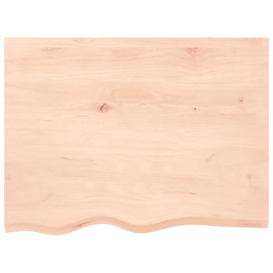 Tablero de mesa madera maciza de roble sin tratar 80x60x2