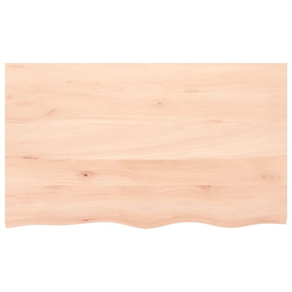 Tablero de mesa madera maciza de roble sin tratar 100x60x2