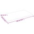 Tablero de mesa madera maciza de roble sin tratar 100x60x2