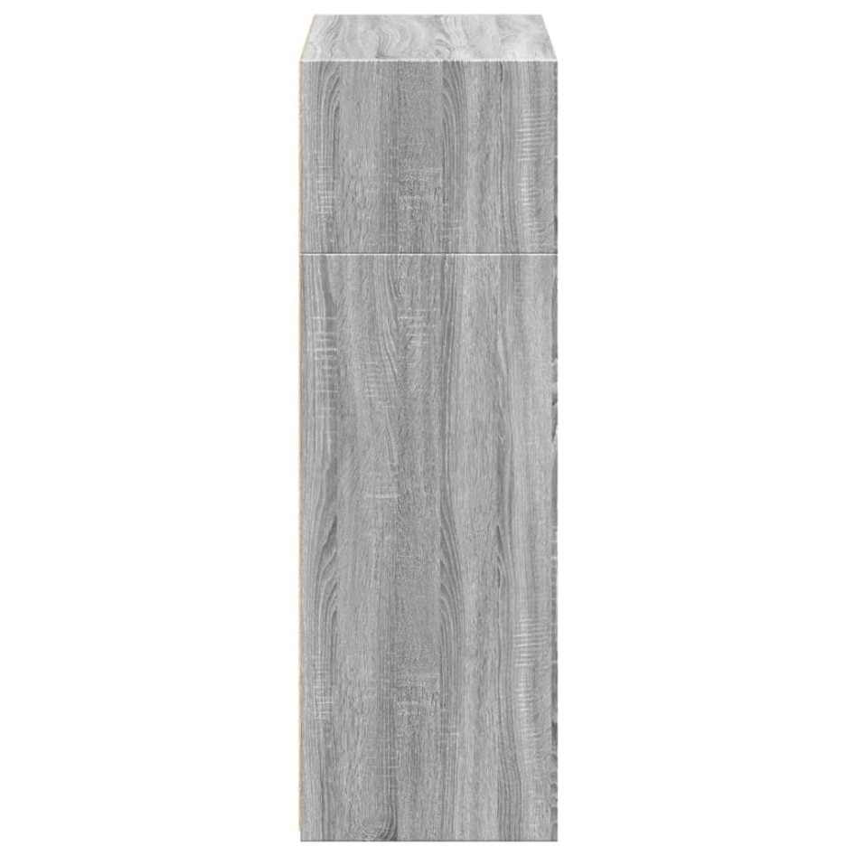 Aparador alto madera de ingeniería gris Sonoma 70x41x124