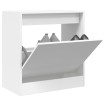 Zapatero de madera de ingeniería blanco 60x34x63,5 cm