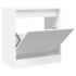 Zapatero de madera de ingeniería blanco 60x34x63,5