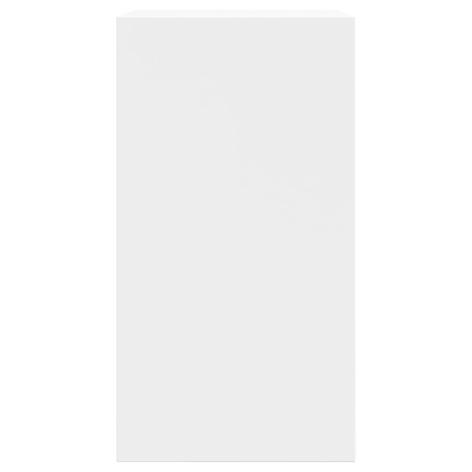 Zapatero de madera de ingeniería blanco 60x34x63,5