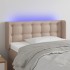 Cabecero con LED cuero sintético capuchino 103x16x78/88