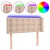 Cabecero con LED cuero sintético capuchino 103x16x78/88
