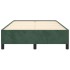 Estructura cama sin colchón terciopelo verde oscuro