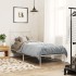 Estructura cama sin colchón con cabecero metal blanco 80x200