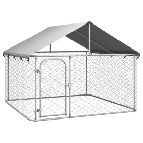 Perrera de exterior con tejado 200x200x150