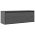 Armario de pared de madera maciza de pino gris 100x30x35