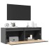 Armario de pared de madera maciza de pino gris 100x30x35