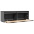Armario de pared de madera maciza de pino gris 100x30x35