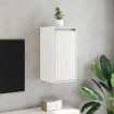 Armario de pared 2 uds madera maciza de pino blanco 30x30x60 cm