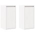 Armario de pared 2 uds madera maciza de pino blanco 30x30x60