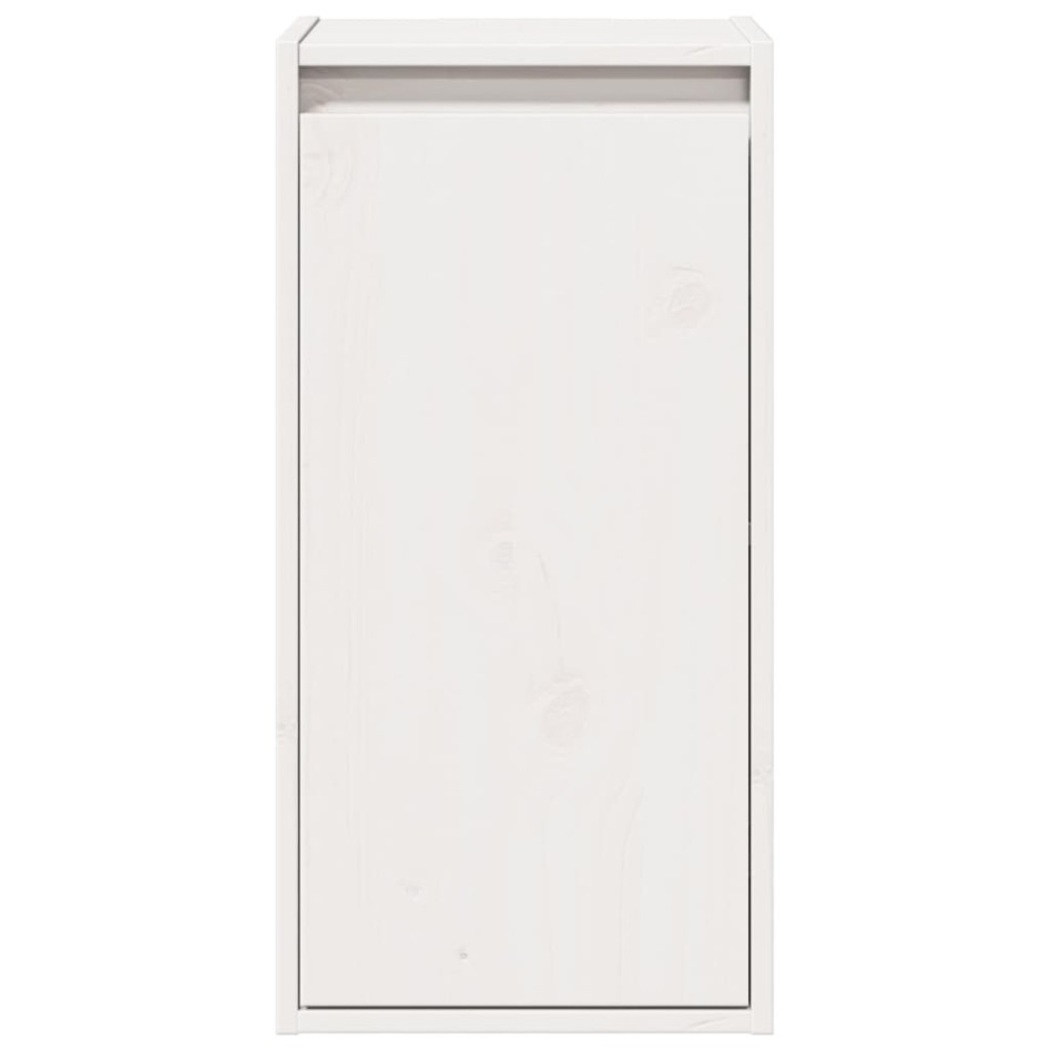 Armario de pared 2 uds madera maciza de pino blanco 30x30x60