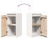Armario de pared 2 uds madera maciza de pino blanco 30x30x60