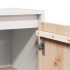 Armario de pared 2 uds madera maciza de pino blanco 30x30x60