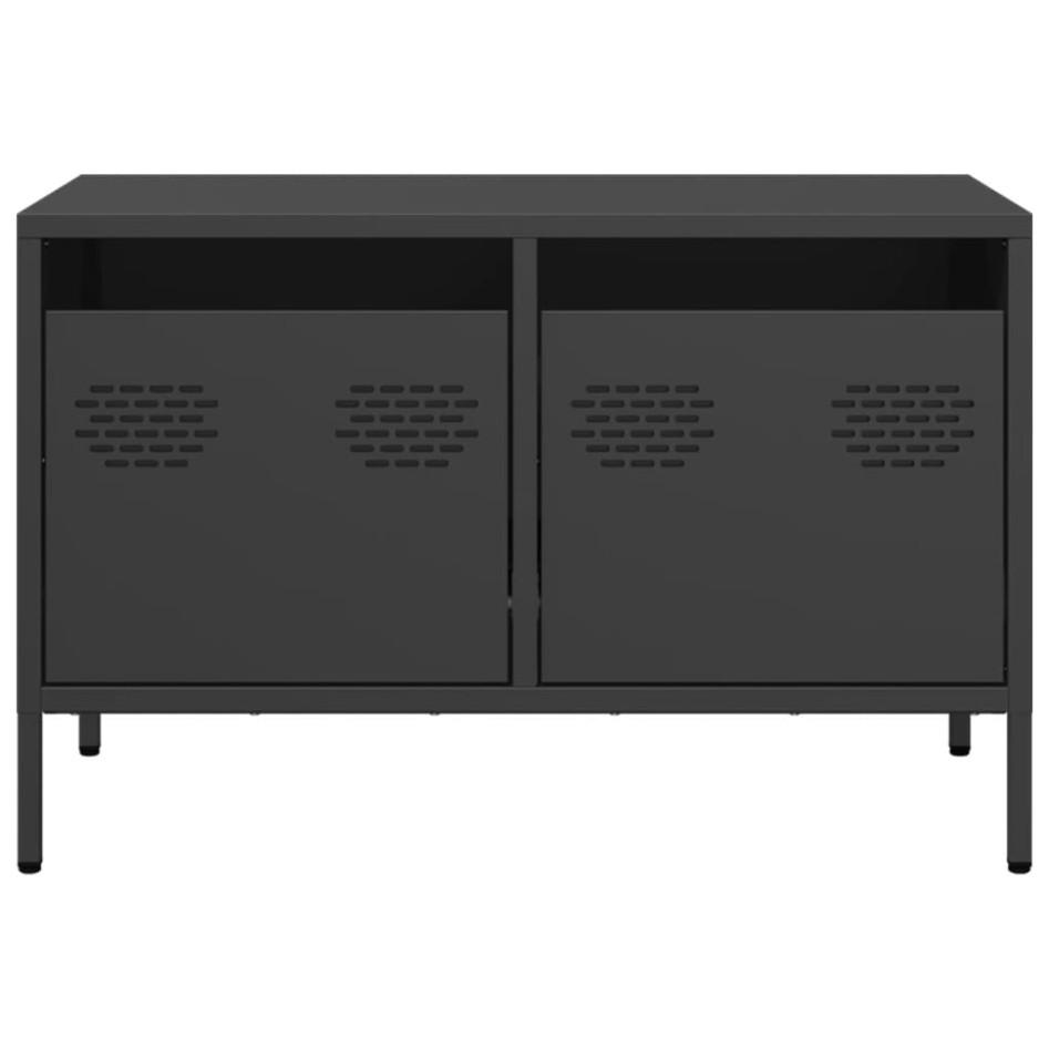 Mueble para TV acero laminado en frío negro 68x39x43,5