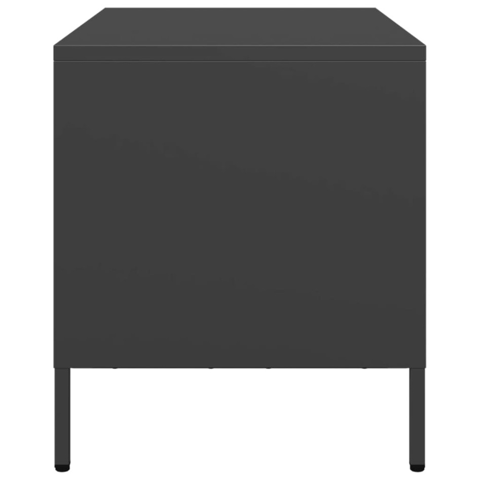 Mueble para TV acero laminado en frío negro 68x39x43,5