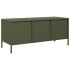 Mueble TV acero laminado en frío verde oliva 101,5x39x43,5