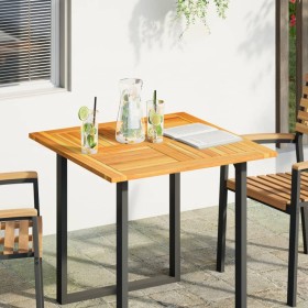 Tablero de mesa cuadrado madera maciza de acacia 80x80x2,2