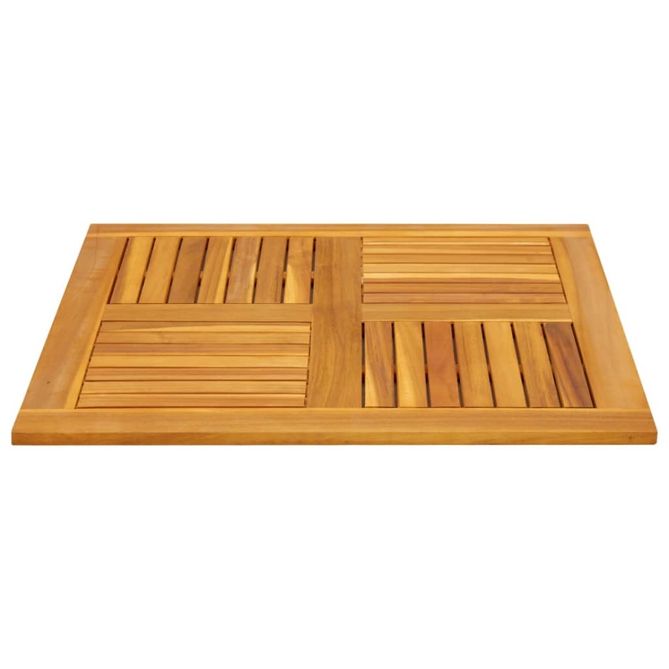 Tablero de mesa cuadrado madera maciza de acacia 80x80x2,2