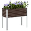 Jardinera de acero marrón 100x41x90 cm