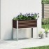 Jardinera de acero marrón 100x41x90