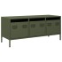 Mueble TV acero laminado en frío verde oliva 101,5x39x43,5