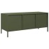 Mueble TV acero laminado en frío verde oliva 101,5x39x43,5