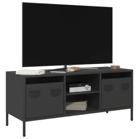 Mueble para TV acero laminado en frío negro 101,5x39x43,5