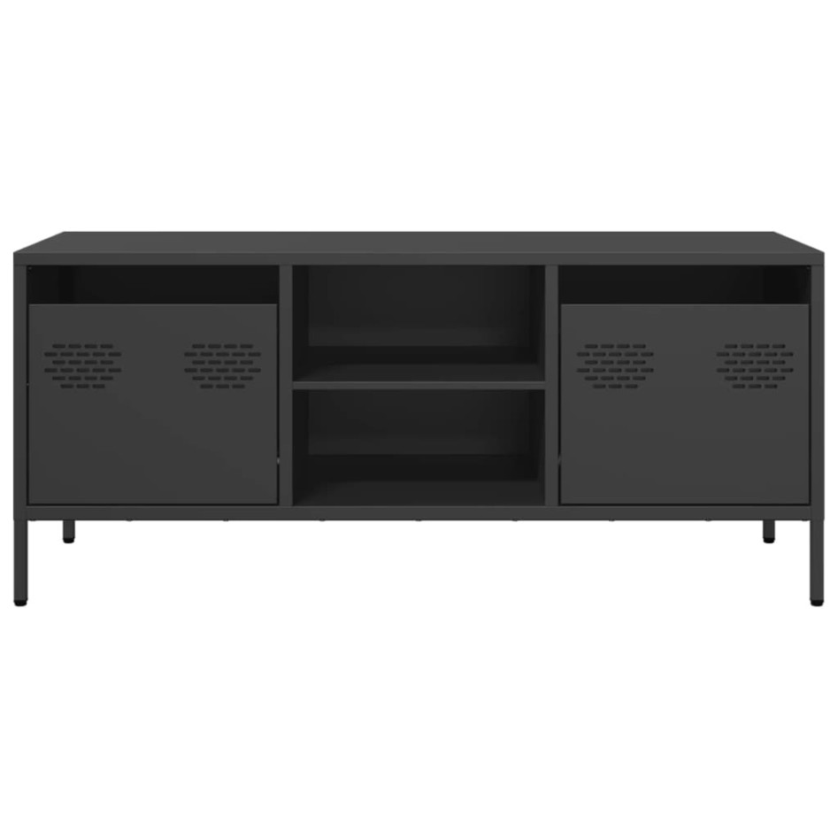 Mueble para TV acero laminado en frío negro 101,5x39x43,5